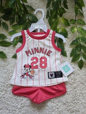 Baby Girl Minnie Mouse Basketball Outfit (9-12 Months)